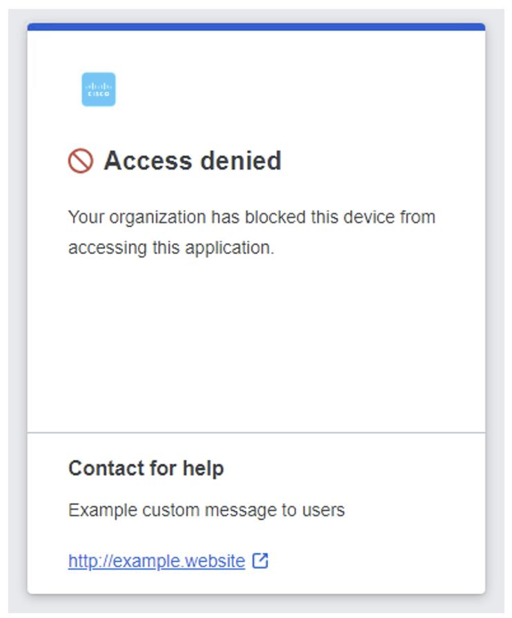 Screenshot of the Duo Access Denied screen