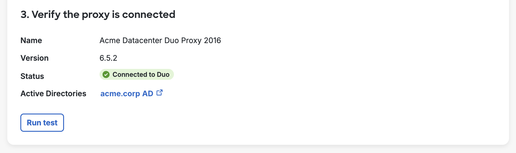 Active Directory Test Configuration