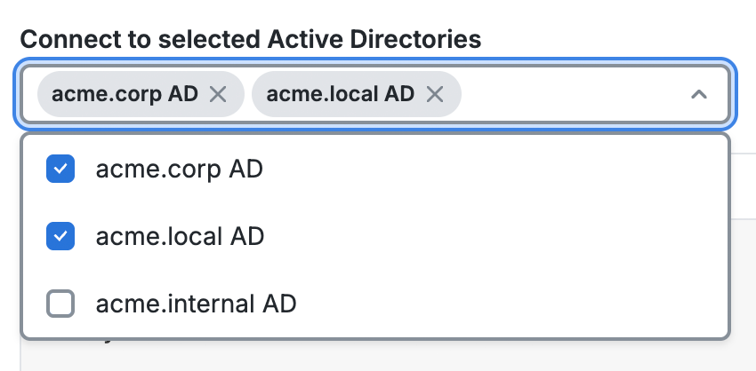 Authentication Proxy Active Directory Connection Selector