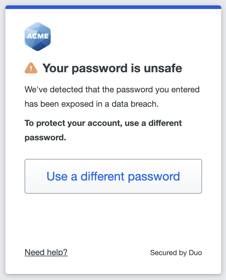 Unsafe Duo Password Change Prompt During SSO Login
