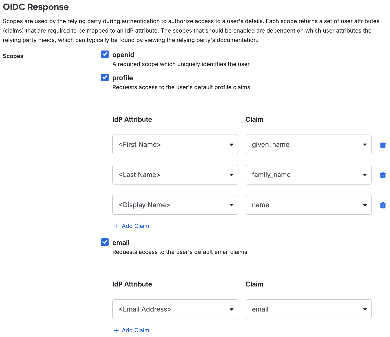 Duo Jamf Account OIDC Response Section