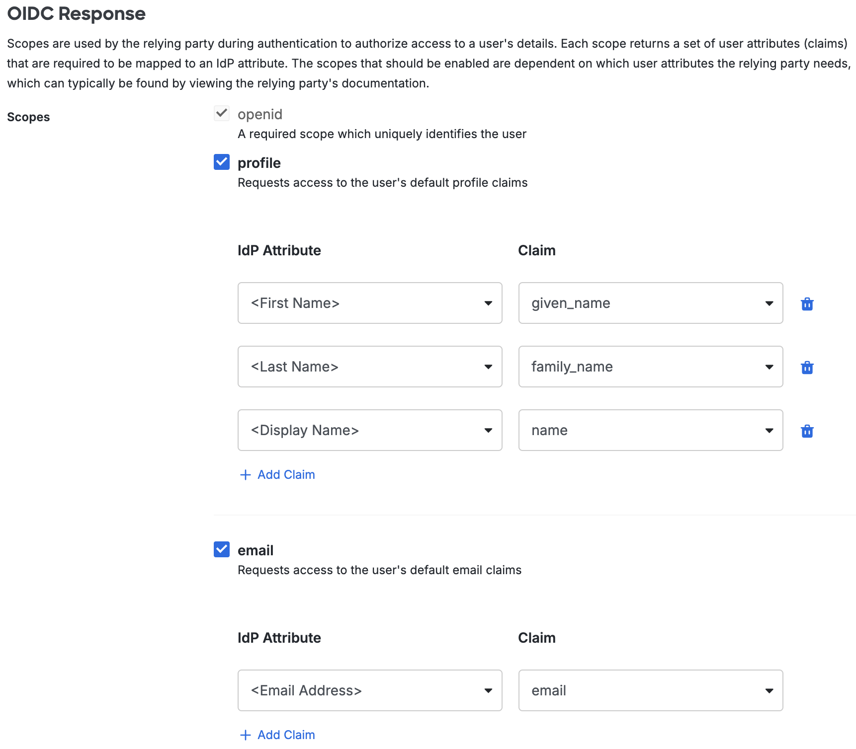 Duo OLOID OIDC Response Section
