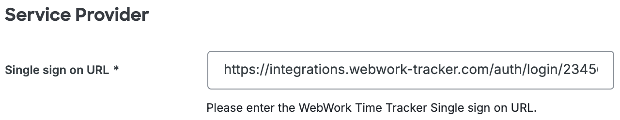 Duo WebWork Time Tracker Single Sign-On URL