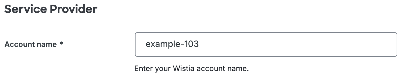 Duo Wistia Account Name