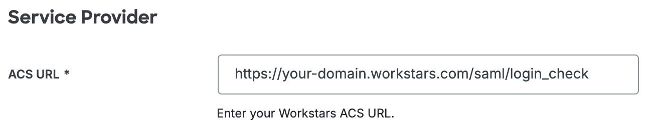Duo Workstars ACS URL