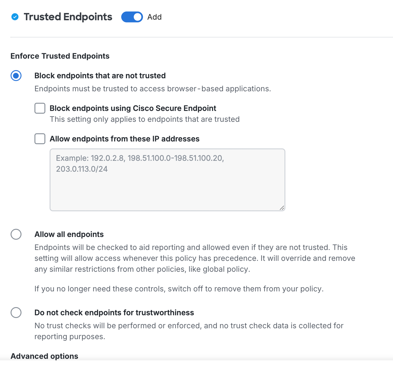 Trusted Endpoints Policy to Block Unmanaged Device Access