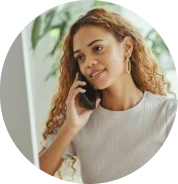 Person making phone call