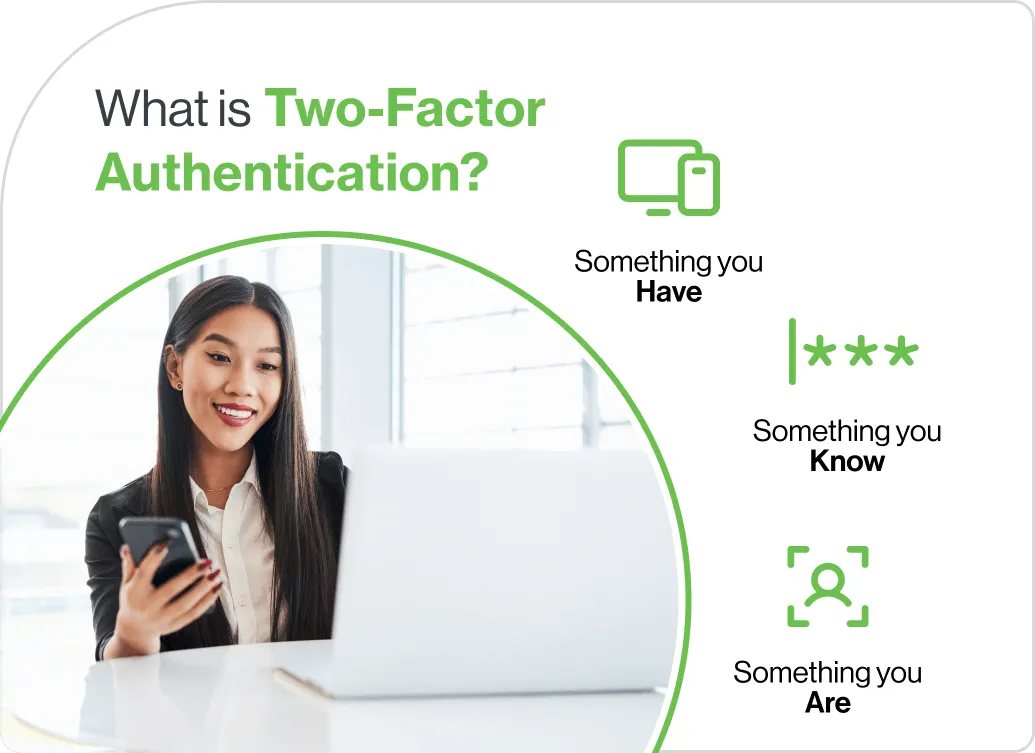 What is Two-Factor Authentication? It is something you have, something you know, and something you are